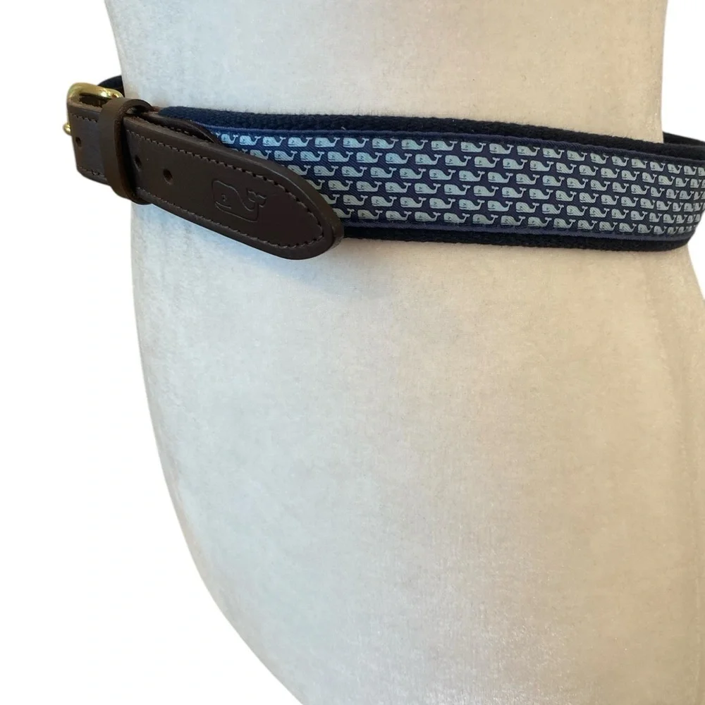 Vineyard Vines Mens Silk Classic Canvas Club Belt